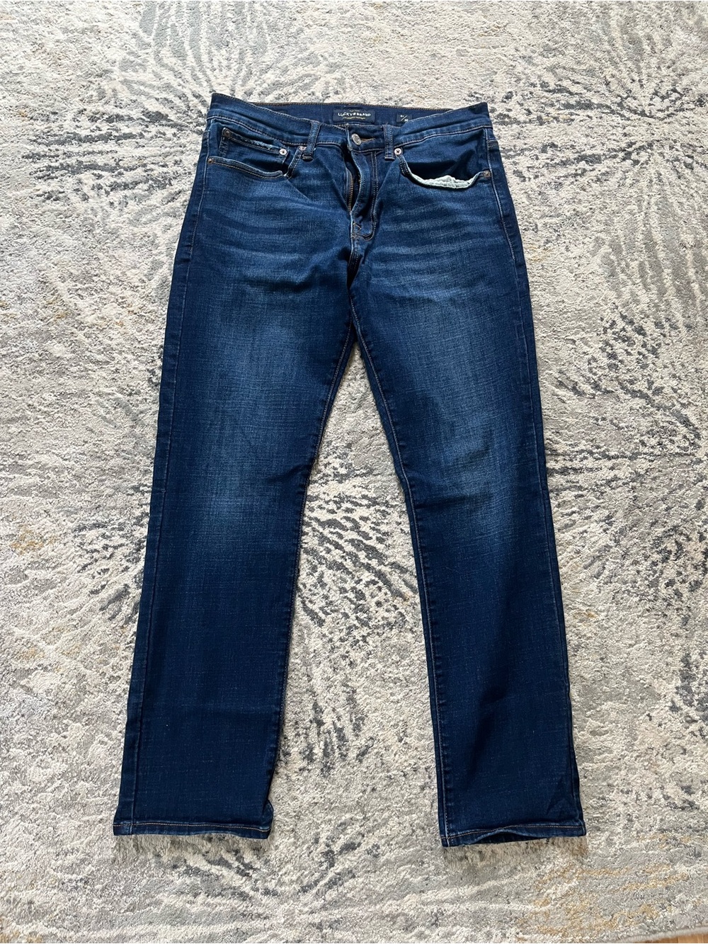 Lucky Brand Men's Straight Jeans - Indigo Blue Denim